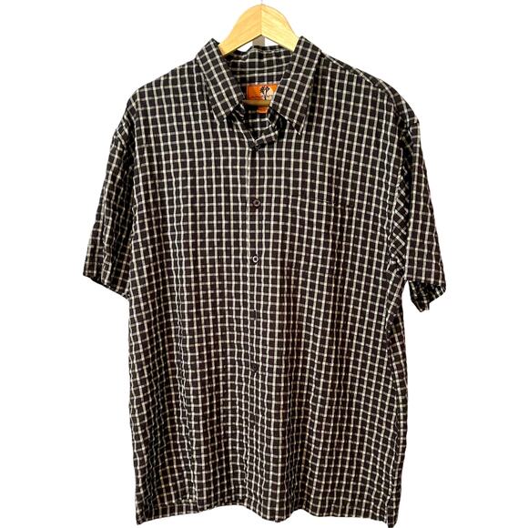 Joshua Tree Other - Joshua Tree Button Down Shirt Black Gingham XXL